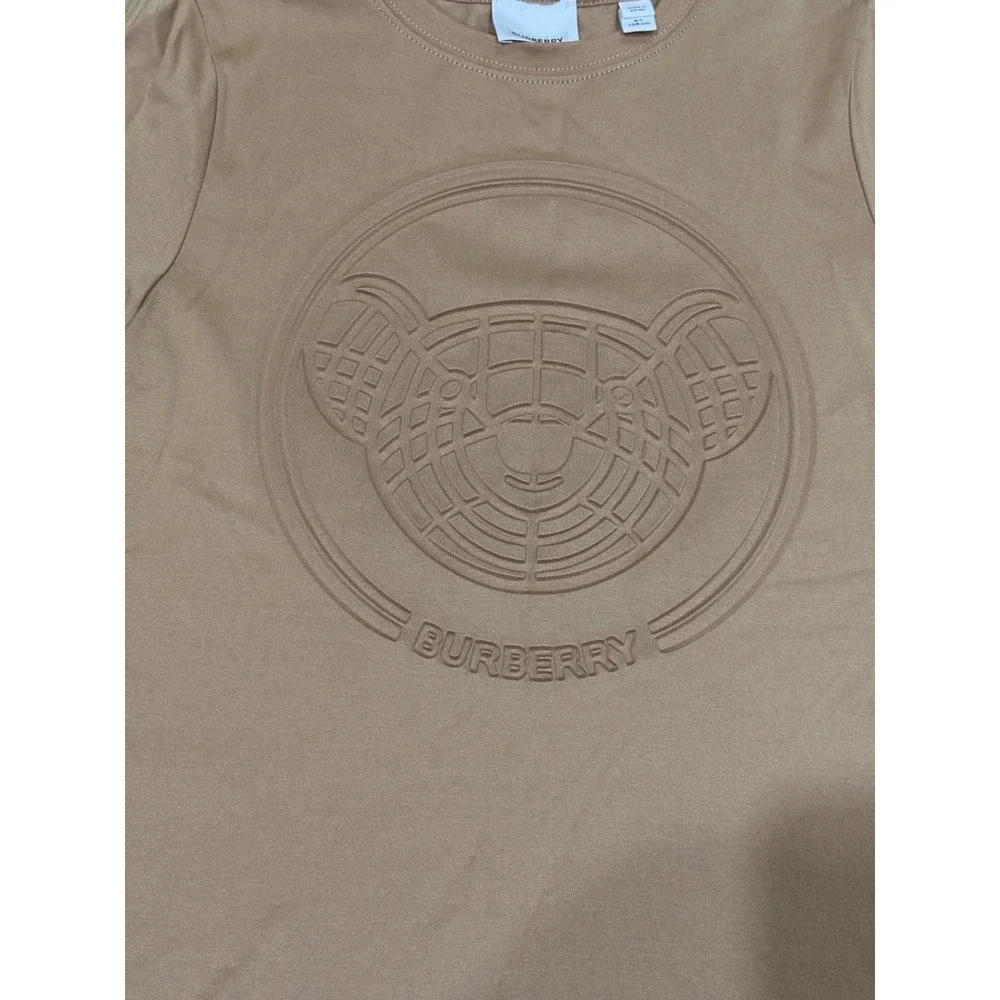 Burberry Boys Thomas Bear Embossed T-Shirt Tan Camel 8Y 128cm